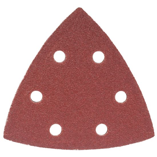 TORK CRAFT Sanding Triangle Sheet 80grit 94x94x94mm 5/pack W/holes Hook & Loop
