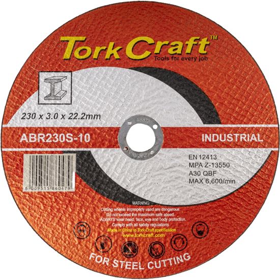 TORK CRAFT Cutting Disc Industrial Metal 230 X 3.0 X 22.2 Mm