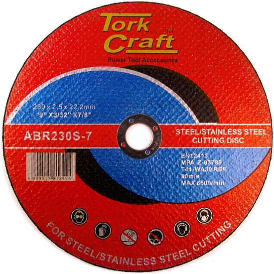 TORK CRAFT Cutting Disc Steel And Ss 230 X 2.5 22.22mm
