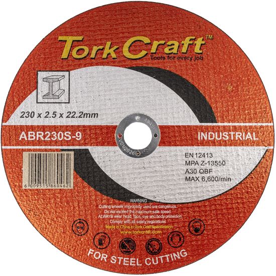 TORK CRAFT Cutting Disc Industrial Metal 230 X 2.5 X 22.2 Mm