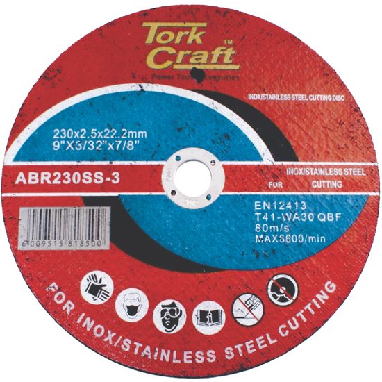 TORK CRAFT Cutting Disc Stainless Steel 230 X 2.5 22.22mm