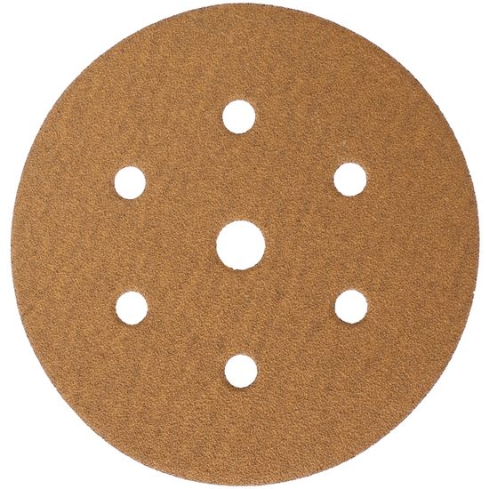 TORK CRAFT Gold Disc (50 Pieces) 80 Grit 150mm X 6+1 Holes Hook And Loop