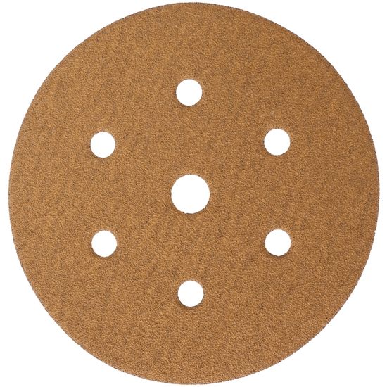 TORK CRAFT Gold Disc (50 Pieces) 100 Grit 150mm X 6+1 Holes Hook And Loop