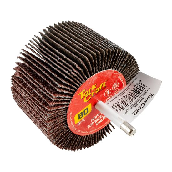 TORK CRAFT Flap Wheel 80 X 50 X 6mm Shaft 80 Grit Per Each