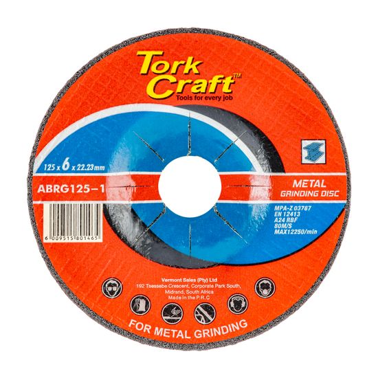 TORK CRAFT Grinding Disc For Steel 125 X 6.0 X 22.22mm