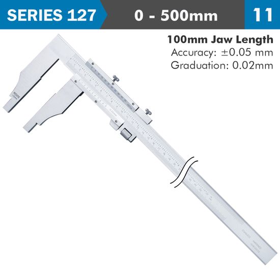 ACCUD Vernier Caliper 500mm 0.05mm Acc. 100mm 0.02mm Grad S/steel