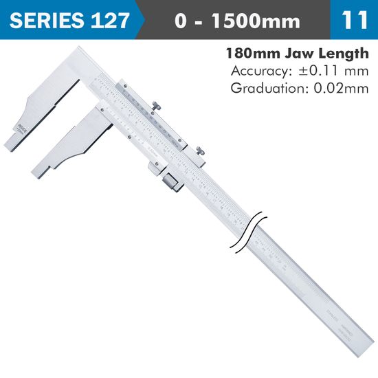 ACCUD Vernier Caliper 1500mm 0.11mm Acc. 180mm 0.02mm Grad S/steel