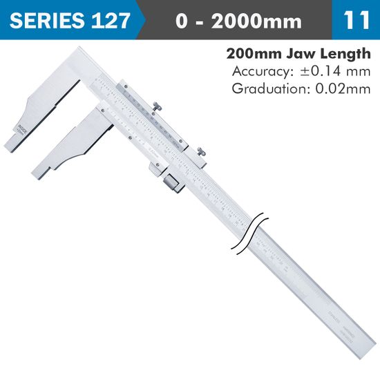 ACCUD Vernier Caliper 2000mm 0.14mm Acc. 200mm 0.02mm Grad S/steel