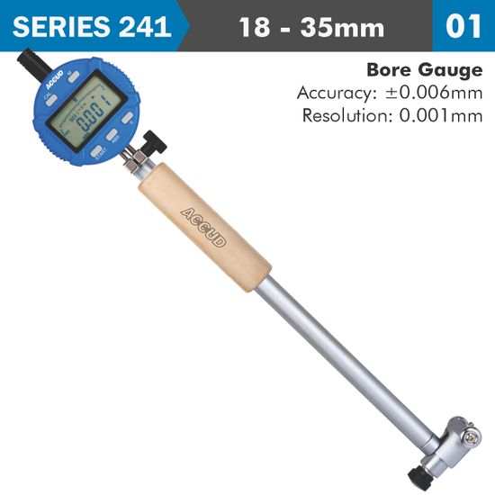 ACCUD Dig. Precision Bore Gauge 18-35mm 0.015mm Acc. 0.001mm Grad.