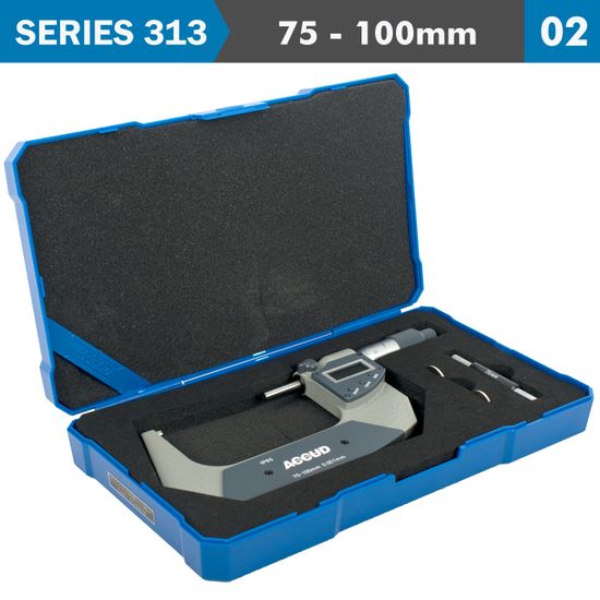 ACCUD Dig. Outside Micrometer 75-100mm 0.004mm Acc. Ip65 0.001mm Res.