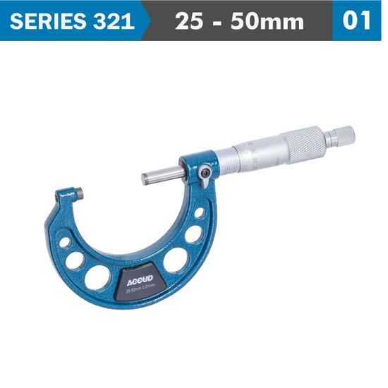 ACCUD Outside Micrometer 25-50mm 0.004mm Acc. 0.01mm Grad.