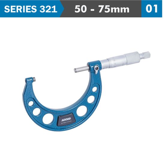 ACCUD Outside Micrometer 50-75mm 0.005mm Acc. 0.01mm Grad.