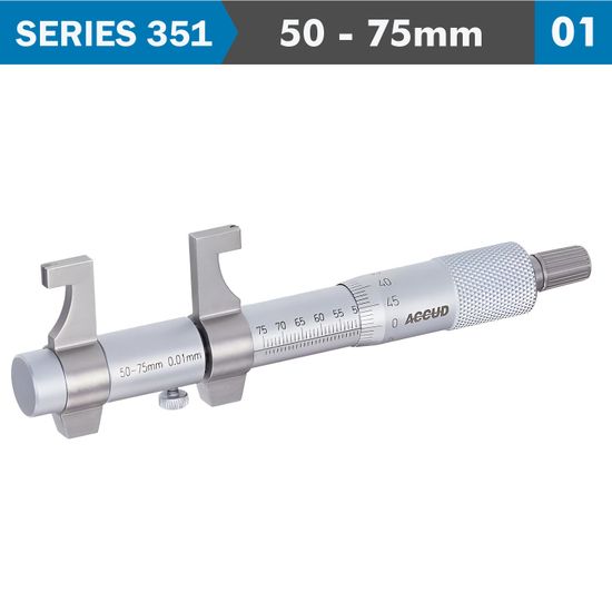 ACCUD Inside Micrometer 50-75mm Without Setting Ring 0.009mm Acc. 0.01mm Gra