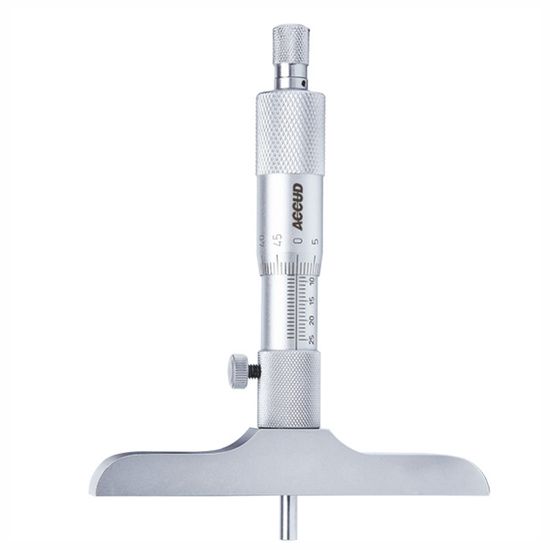 ACCUD Depth Micrometer 0-25mm Base 101.5x17mm