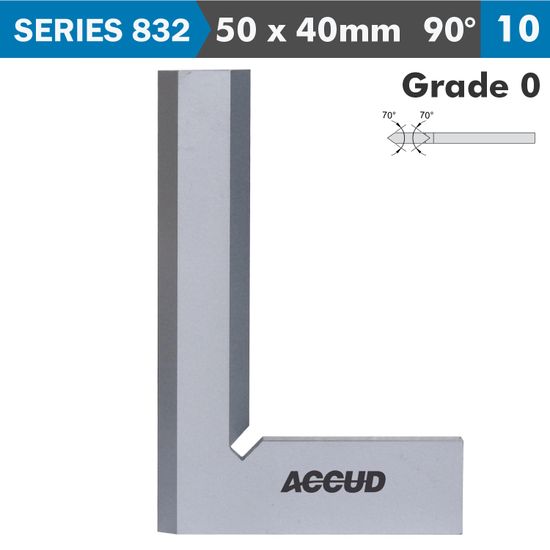 ACCUD Beveled Edge Square 90 Deg. Grade 0 50x40mm