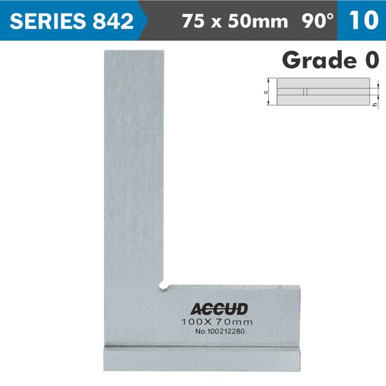 ACCUD Flat Edge Square 90 Deg. Wide Base 75x50mm Din875