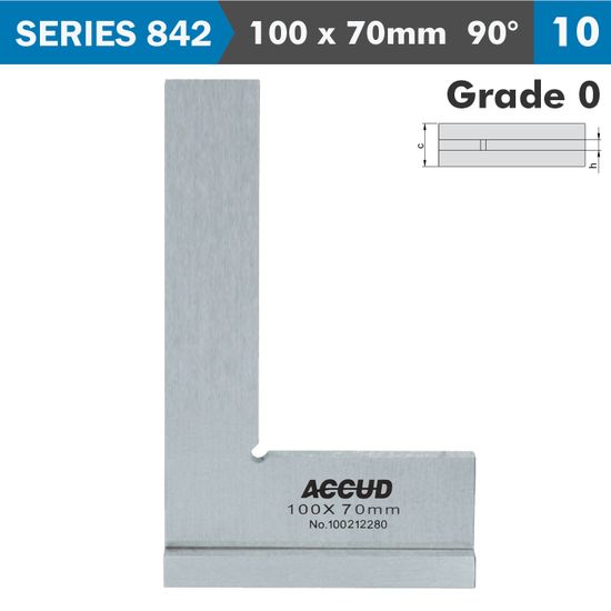 ACCUD Flat Edge Square 90 Deg. Wide Base 100x70mm Din875