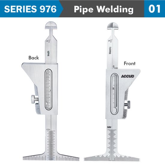 ACCUD Pipe Welding Gauge 7 X Measuring Appl. 35,45,60,30,1.6,2.4mm, 37.5deg.