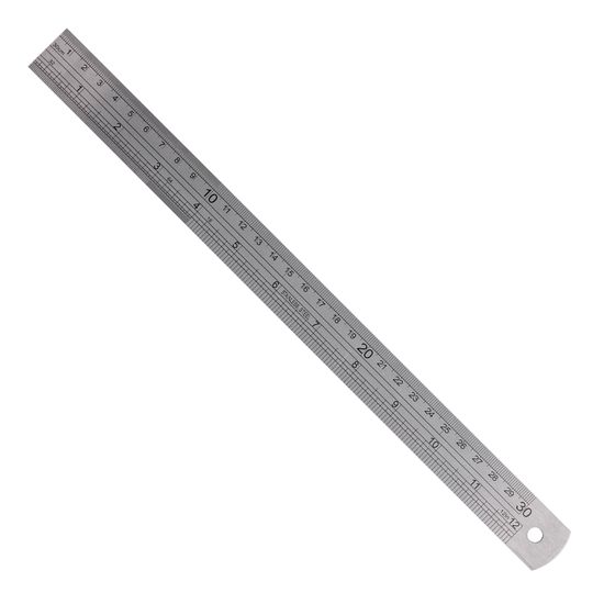 ACCUD Ruler 300mm S/steel 0.11mm Acc 0.5mm Grad.