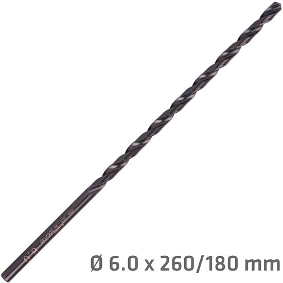 ALPEN Hss Drill Bit 6mm 260 X 180 Extra Long