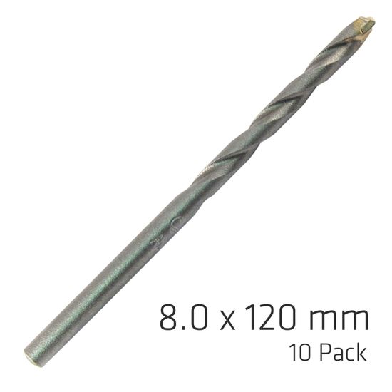ALPEN Masonry Drill Bit Long Life 8 X 120mm 10pack