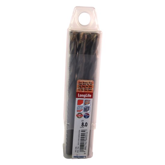 ALPEN Masonry Drill Bit Long Life 8 X 120mm 10pack
