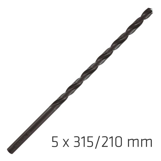ALPEN Hss Drill Bit 5mm 315x210mm Extra Long