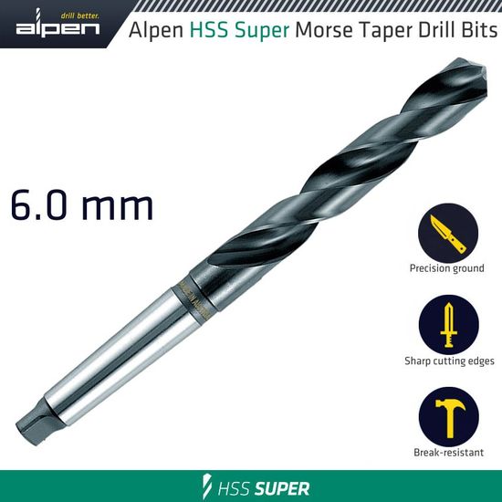 ALPEN Hss Super 6mm Morse Taper Shank