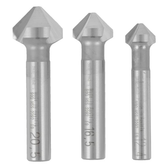 ALPEN Hss Countersink Set - Pcs 12.4 - 16.5 - 20.5mm