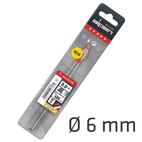 ALPEN 6.0mm Porcelain C Protector Drill Bit 6.0mm