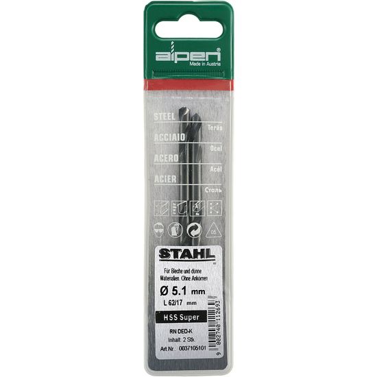 ALPEN Hss Super Drill Bit Double Ended 3.3mm 2/pouch