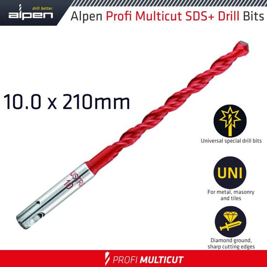 ALPEN Profi Multicut Sds Drill Bit 10 X 210mm