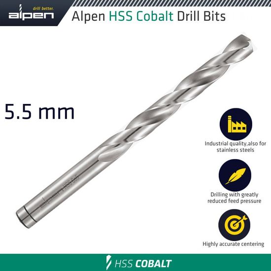 ALPEN Hss Cobalt Bulk Din 338 Rn, 5.5