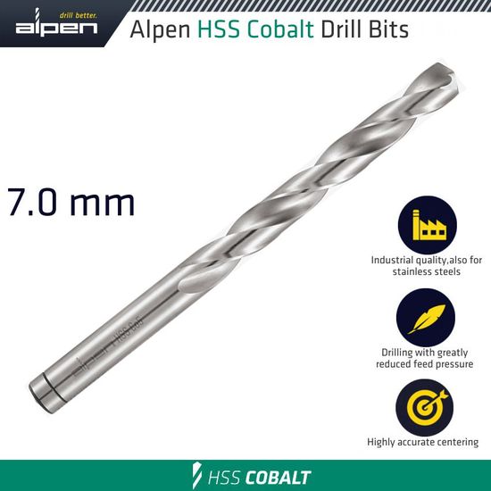 ALPEN Hss Cobalt Bulk Din 338 Rn, 7.0