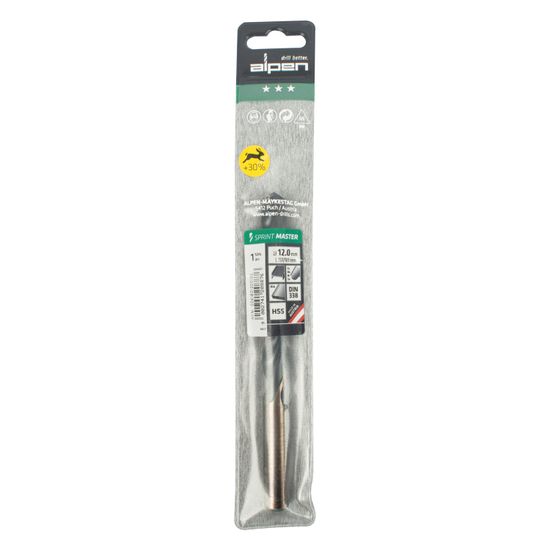 ALPEN Hss Sprint Master 12.0mm X1 Sleeved Din338 ALPEN Drill Bit