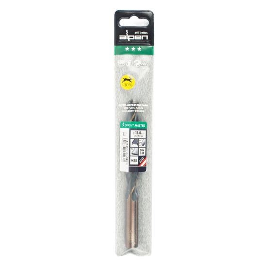 ALPEN Hss Sprint Master 13.0mm X1 Sleeved Din338 ALPEN Drill Bit