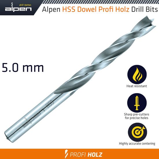 ALPEN Wood Drill Bit Profi Hss 5mm