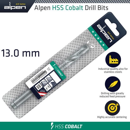 ALPEN Hss Cobalt Drill Bit 13mm