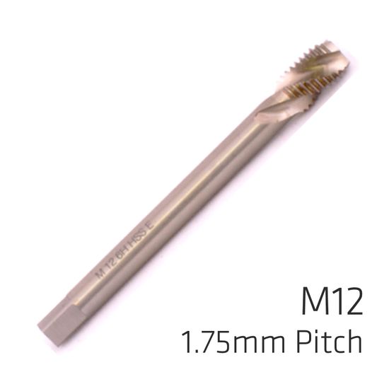 ALPEN Machine Tap Cobalt 12mm Spiral Fluted In Pouch 1.75mm Pitch