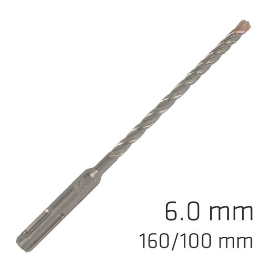 ALPEN Force X 6.0 X 160/100 Sds-plus Rebar Drill Bit X4 Cutting Edges - Bulk