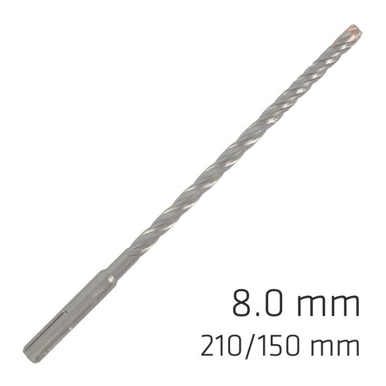 ALPEN Force X 8.0 X 210/150 Sds-plus Rebar Drill Bit X4 Cutting Edges - Bulk