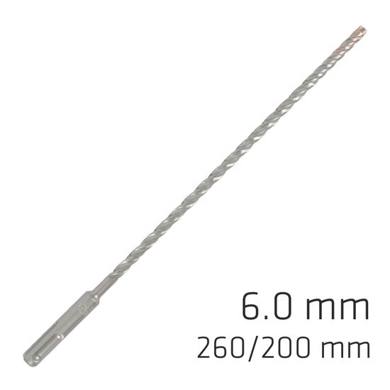 ALPEN Force X 6.0 X 260/200 Sds-plus Rebar Drill Bit X4 Cutting Edges - Bulk
