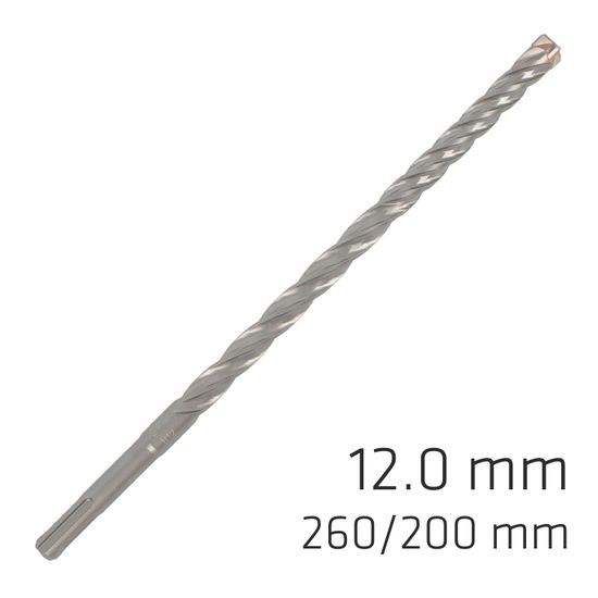 ALPEN Force X 12.0 X 260/200 Sds-plus Rebar Drill Bit X4 Cutting Edges - Bul