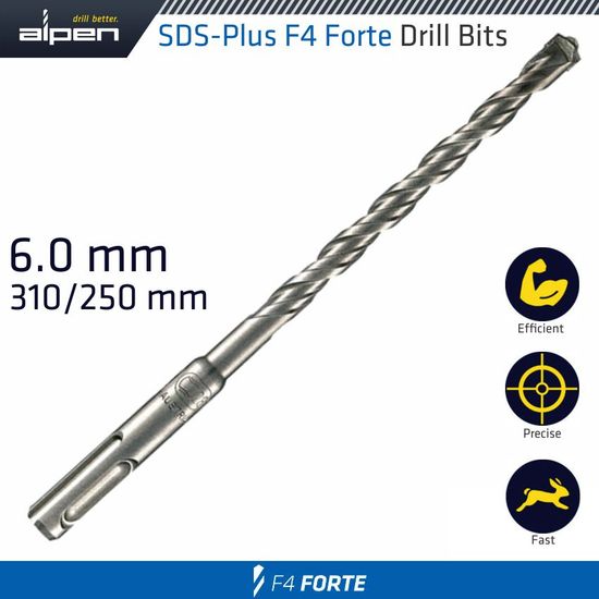ALPEN Sds Plus Bit 310 X 250mm 6mm Bulk