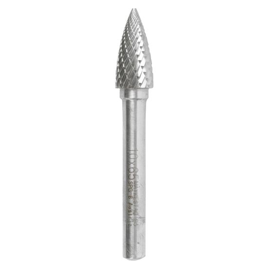 ALPEN Tc Rotary Burr 10mm Arc Pointed Nose For Hard Metals