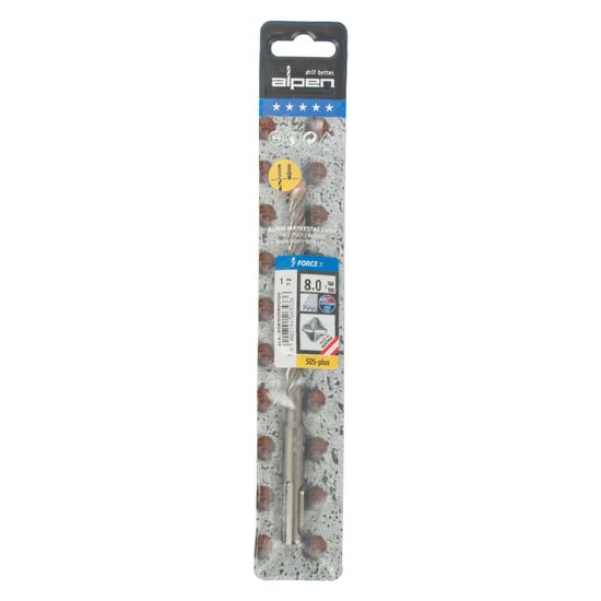 ALPEN Force X 8.0 X 160/100 Sds-plus Rebar Drill Bit X4 Cutting Edges