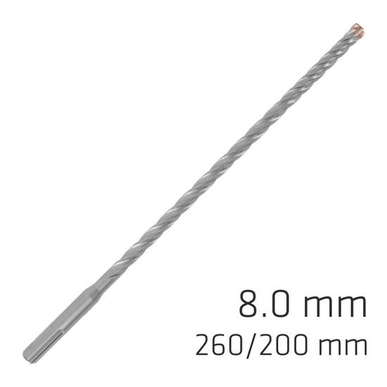 ALPEN Force X 8.0 X 260/200 Sds-plus Rebar Drill Bit X4 Cutting Edges