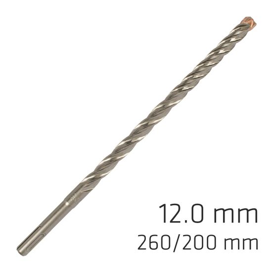 ALPEN Force X 12.0 X 260/200 Sds-plus Rebar Drill Bit X4 Cutting Edges