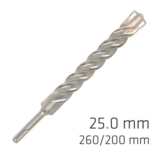 ALPEN Force X 25.0 X 250/200 Sds-plus Rebar Drill Bit X4 Cutting Edges