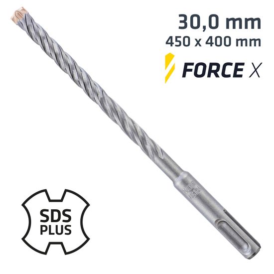 ALPEN Force X 30.0 X 450/400 Sds-plus Rebar Drill Bit X4 Cutting Edges